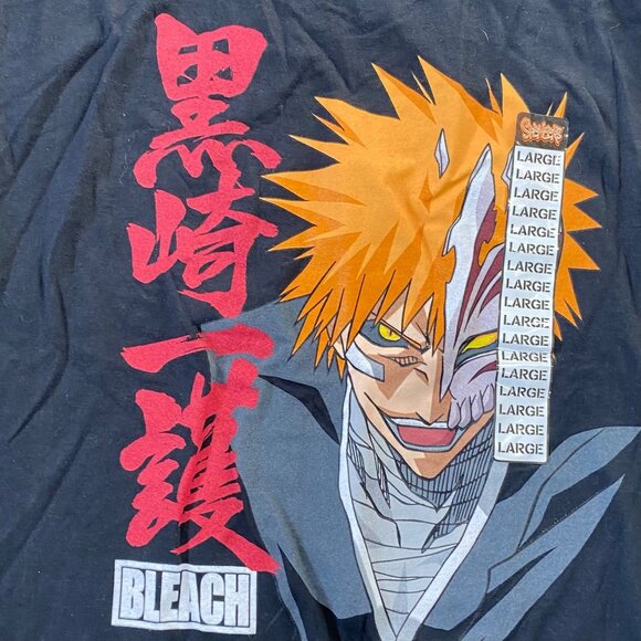 Bleach Anime Ichigo Kurosaki Graphic Black T-Shirt Large Shonen Jump Adult Crewn - Picture 2 of 4